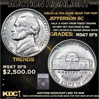 ***Auction Highlight*** 1982-d Jefferson Nickel Ul