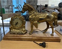 17in. United horse clock / UNTESTED / SHIPS