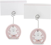 (4) 6-Pk Kate Aspen Baby Girl Place Card Holder,