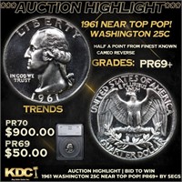 Proof ***Auction Highlight*** 1961 Washington Quar