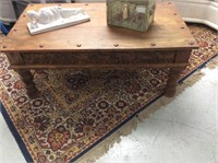 Wooden carved coffee table
