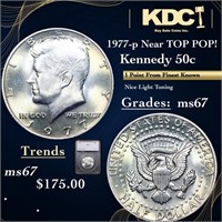 1977-p Kennedy Half Dollar Near TOP POP! 50c Grade