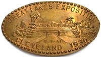 1936 Elongated Penny Great Lakes Expo Cleveland