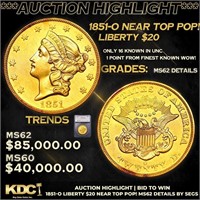 ***Auction Highlight*** 1851-o Gold Liberty Double