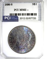 1890-S Morgan MS65+ LISTS $1250