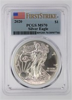 2020 Silver Eagle PCGS MS70 First Strike