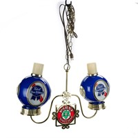 Pabst Blue Ribbon Double Globe Hanging Light