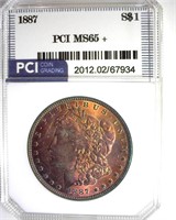 1887 Morgan PCI MS65+ Awesome Color