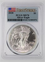 2020 Silver Eagle PCGS MS70 First Strike