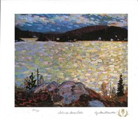 A.J. Casson - "Island Canoe LakeÂ " 9x10" Art C
