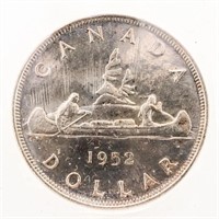 Canada 1952 Silver Dollar WL MS64 ICCS