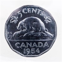 Canada 1954 Five Cents SF PL66 ICCS