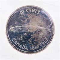 1967 Canada Silver Ten Cents PL 66 Heavy Cameo ICC