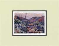 Tom Thomson (1877-1917) "Fire Swept Hills " 8x10