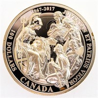 2017 $100 The 1867 Confederation - Pure Silver Coi