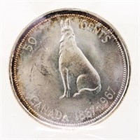 Canada 1967 Silver Fifty Cents ICCS MS64