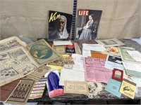 Box of misc ephemera - vintage