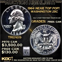 Proof ***Auction Highlight*** 1964 Washington Quar