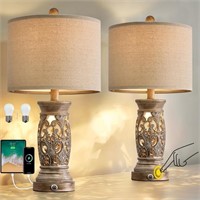 OYEARS ANTIQUE 2PCS TABLE LAMP SET