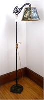 Iron art deco floor lamp