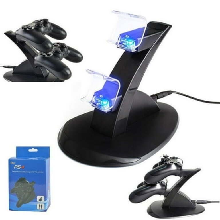 PS4 Dual Controller LED Charger Dock Station USB F