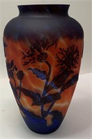 Floral Cameo Glass Vase