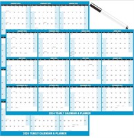 ($50) Aiotvei 48" x 32" 2024 Wall Calendar -
