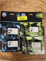 HP 910 black & 65XL black printer ink