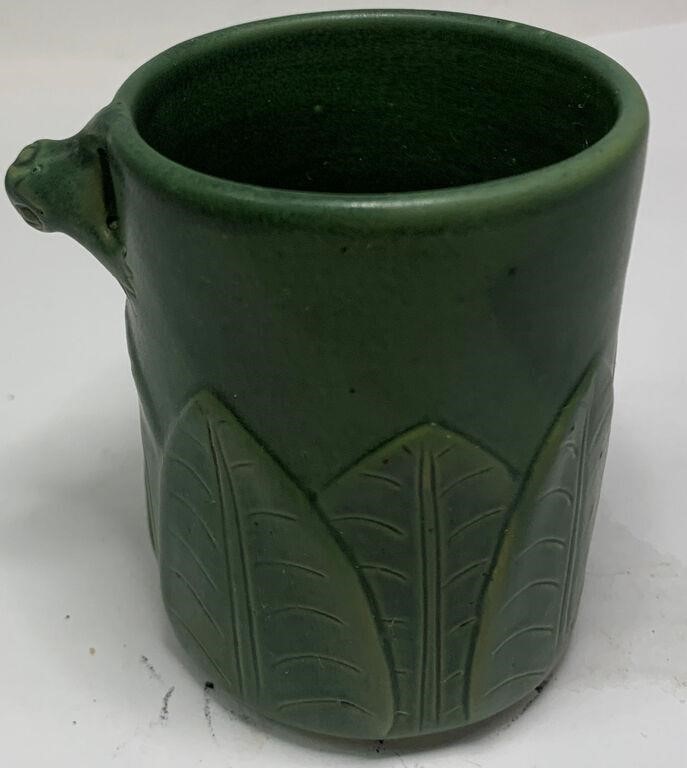 Art Pottery Frog And Lilypad Cup