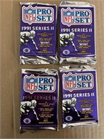(4) Unopened Packs (Over 30 Years-Old!) NFL