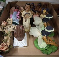 ASSORTED FIGURINES, FAIRIES AND ANGELS