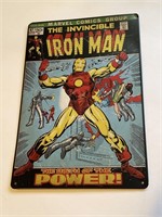 Tin Metal Iron Man Sign