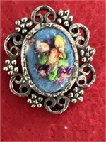Vintage Fancy Colorful Floral Brooch/Pin