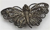 Sterling Silver Moth Broach