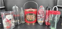 Coke Straw Dispenser, Coke Ice Bucket, 3 Coke