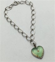 Sterling Silver Heart Bracelet