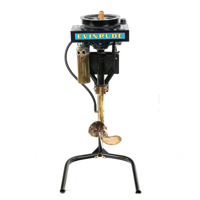 Restored Single Cylinder "Evinrude" Brass Outboard