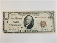 1929 $10 Reserve Bank FR-1860B New York