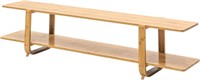 HollyHOME Bamboo 55" TV Stand with 2 Shelf,