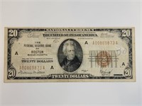 1929 $20 Reserve Bank FR-1870A Boston