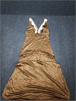 Vintage long satin nightgown, size XXS/XS