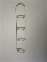 Gold Tone Plate Display Rack for 4 Plates