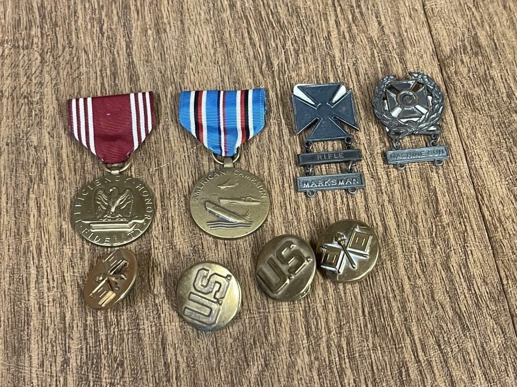 Lot of Military Medals/Pins (8)