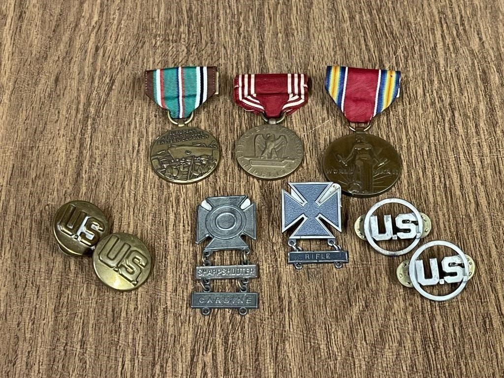 Lot of Military Medals/Pins  (9)