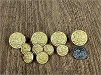 Lot of Military Buttons (11)