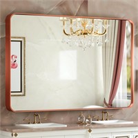 PILOCOS 55x36 Rose Gold Bathroom Mirror