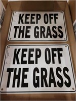 KEEP OFF GRASS METAL SIGNS