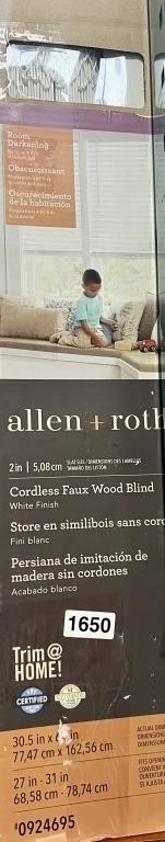 ALLEN + ROTH CORDLESS FAUX WOOD BLIND RETAIL $159