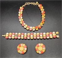 Mid Cent Thermoset Bracelet, Necklace, & Earrings