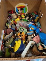 TRAY OF VINTAGE TOYS, DISNEY, MISC